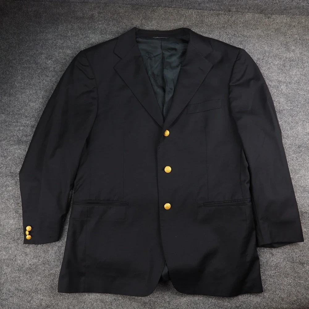Paul & Shark Blazer Mens 42R Yachting Navy Blue Loro Piana Wool Italy